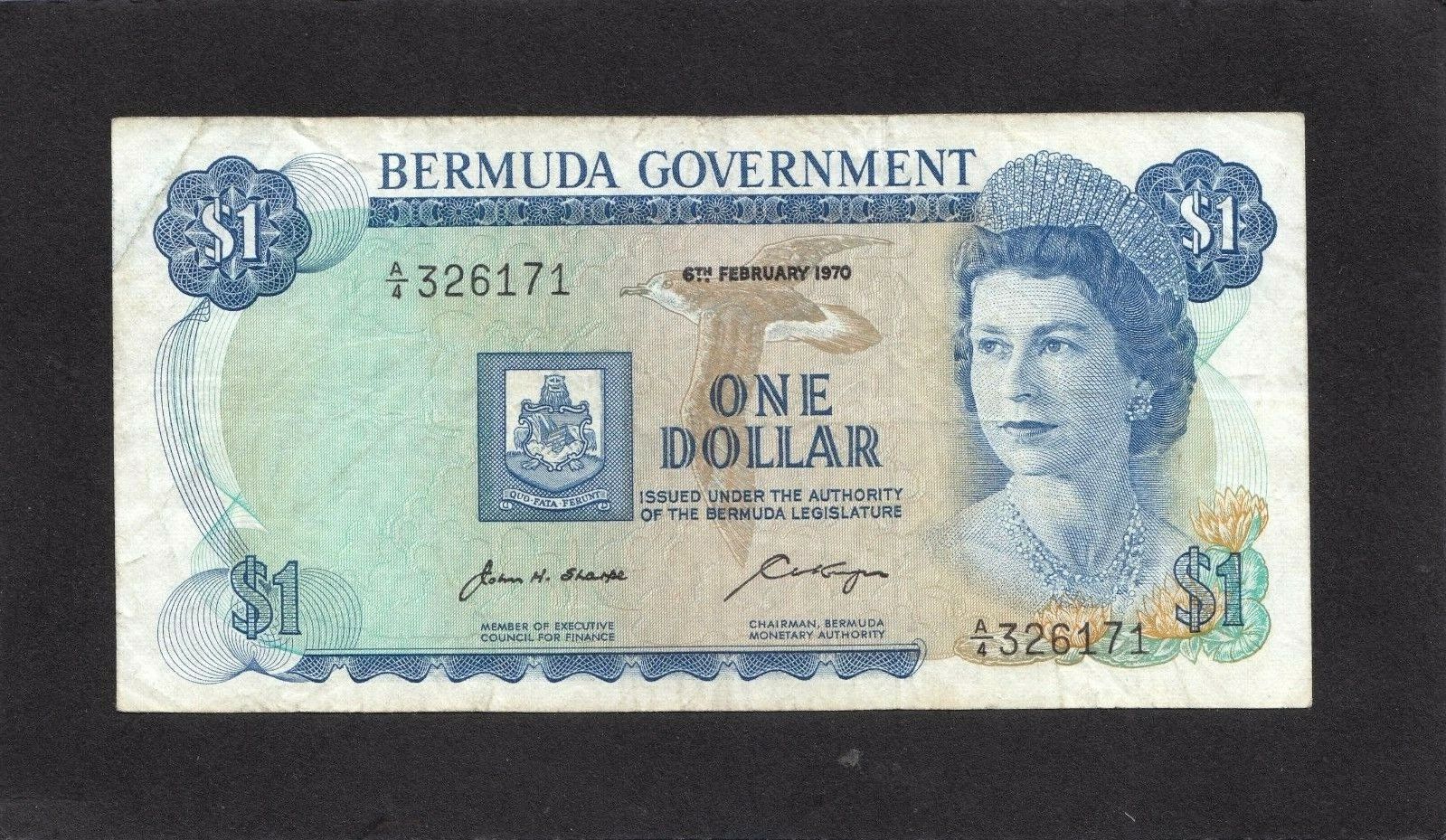 Bermuda $1 1970 P-23a    F